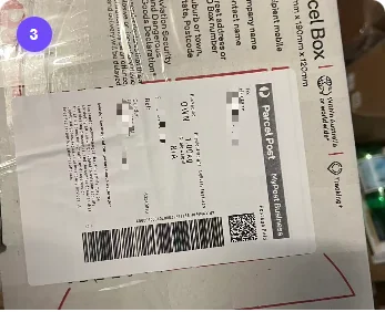 Label and dispatch parcel