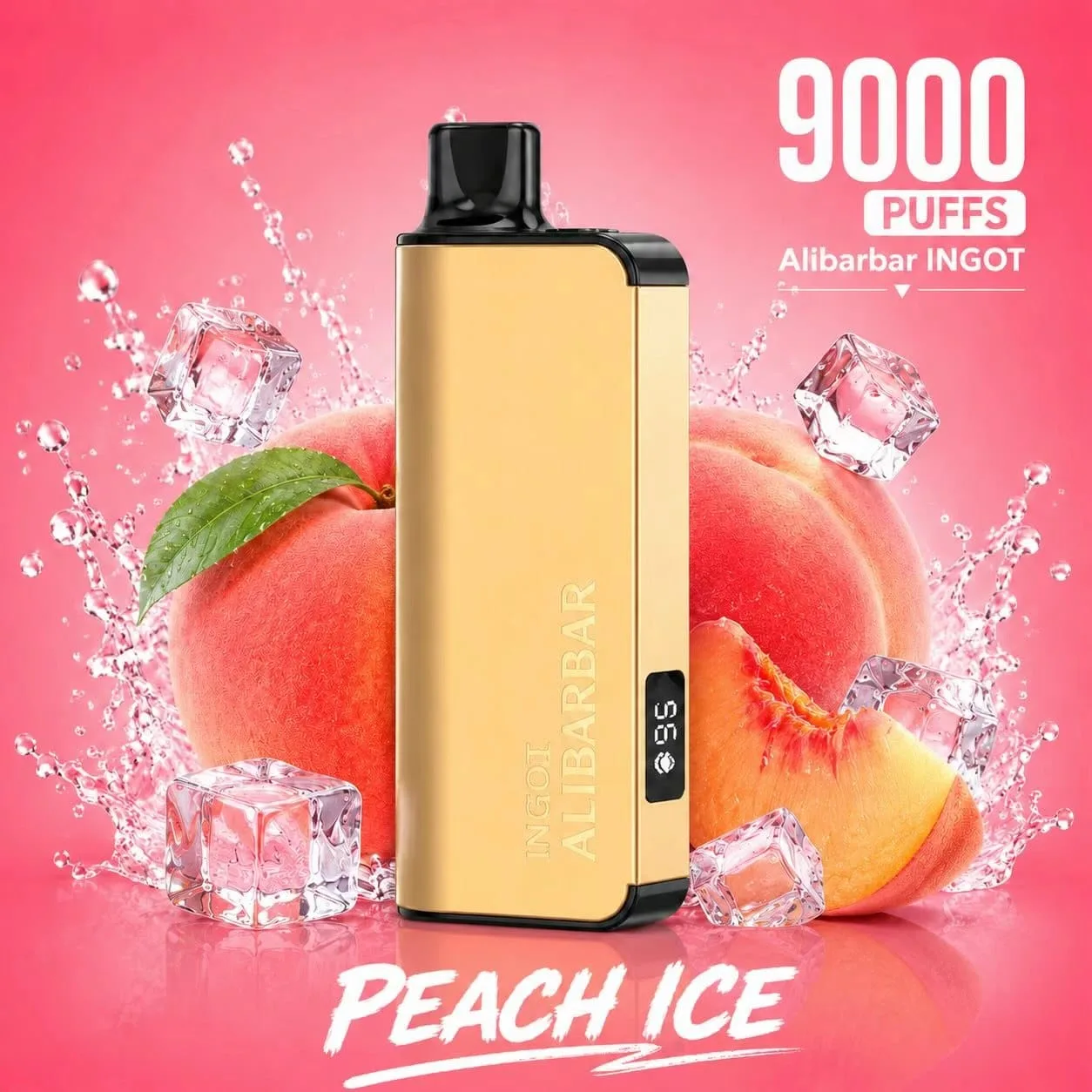 ALIBARBAR INGOT 9000 PUFFS – Peach ice