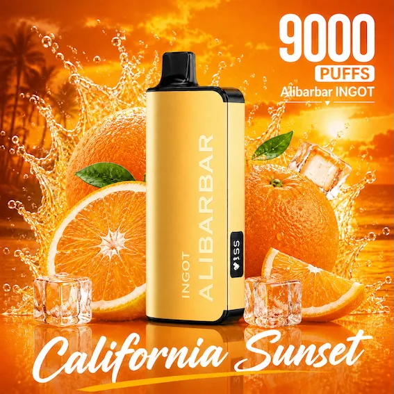 ALIBARBAR INGOT 9000 PUFFS – California Sunset（ orange）